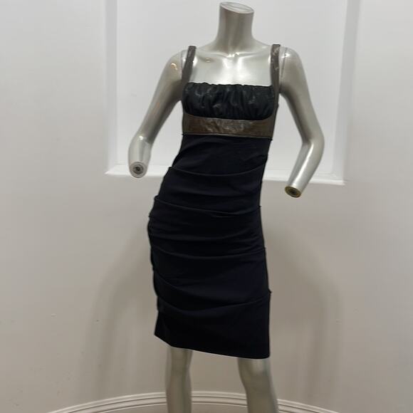 Nicole Miller Collection Sheath Tuck Dress Cocktail Party Size 6 - Picture 12 of 13